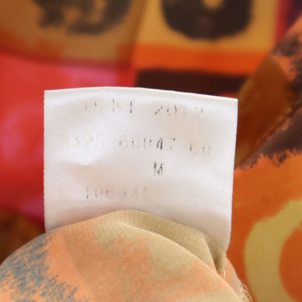 Enrico Coveri エンリココベリ 総柄 長袖 シャツ M オレンジ系 メンズ