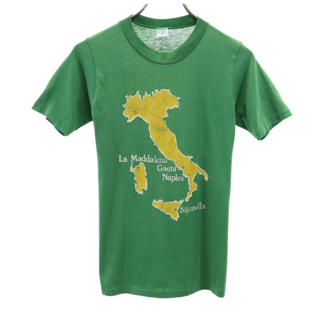 ARTEX アルテックス 70s 80s USA製 ヴィンテージ プリント 半袖 Tシャツ S グリーン メンズ