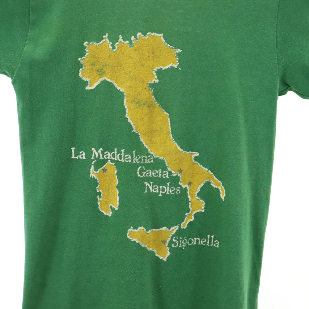 ARTEX アルテックス 70s 80s USA製 ヴィンテージ プリント 半袖 Tシャツ S グリーン メンズ