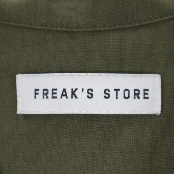 フリークスストア 半袖 オープンカラーシャツ S カーキ FREAK'S STORE メンズ