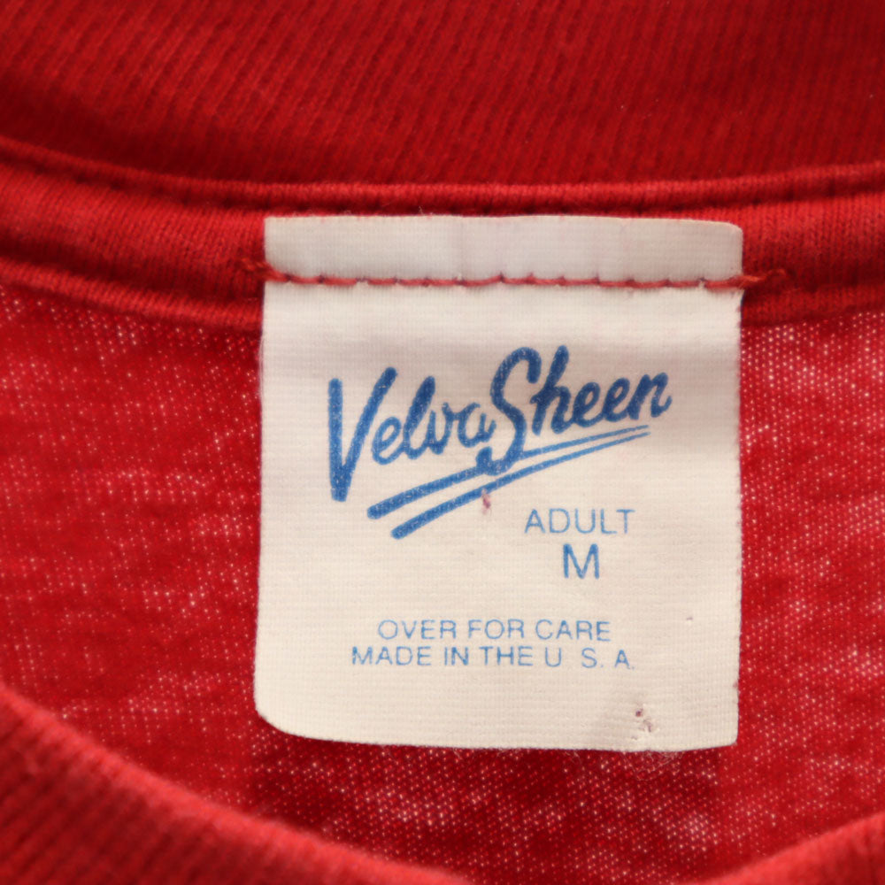 Velva Sheen ベルバシーン 90s USA製 オールド ドナルド プリント 半袖 Tシャツ M レッド メンズ