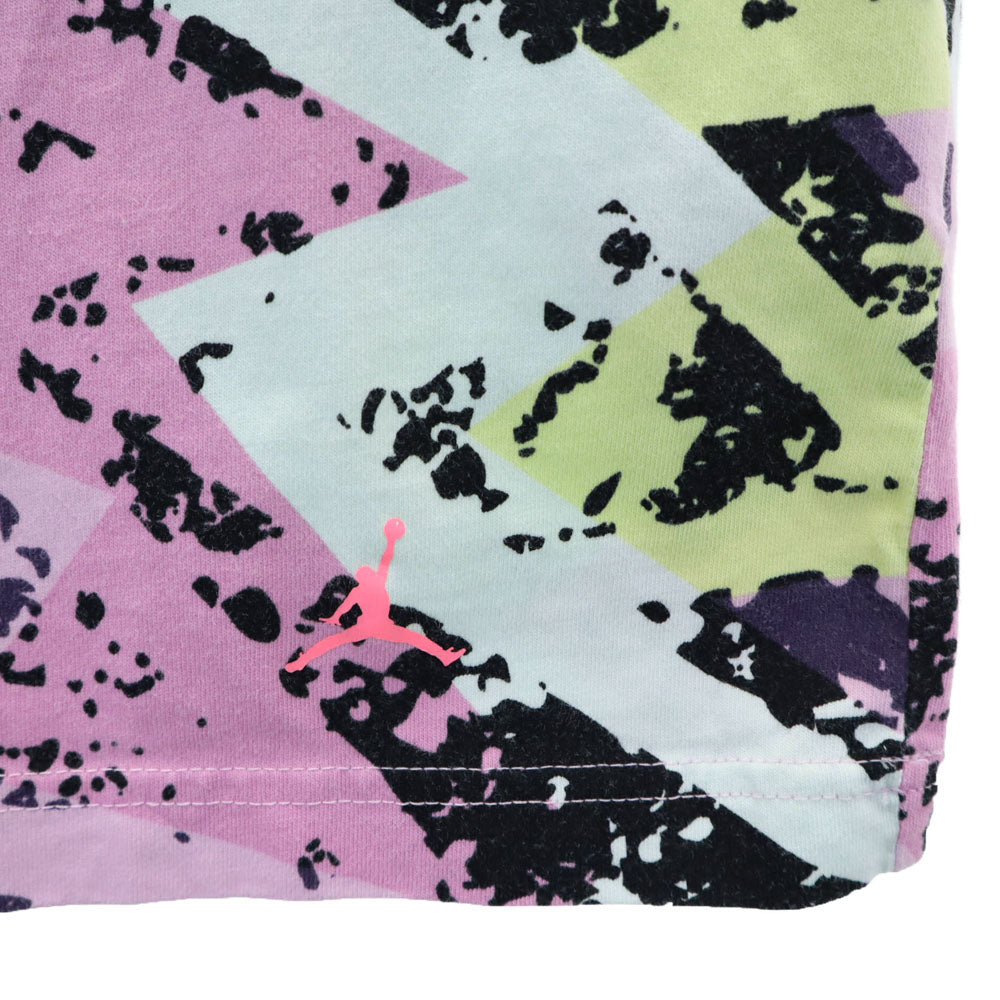 エアジョーダン ナイキ 総柄 半袖 Tシャツ XS ピンク系 AIR JORDAN NIKE レディース