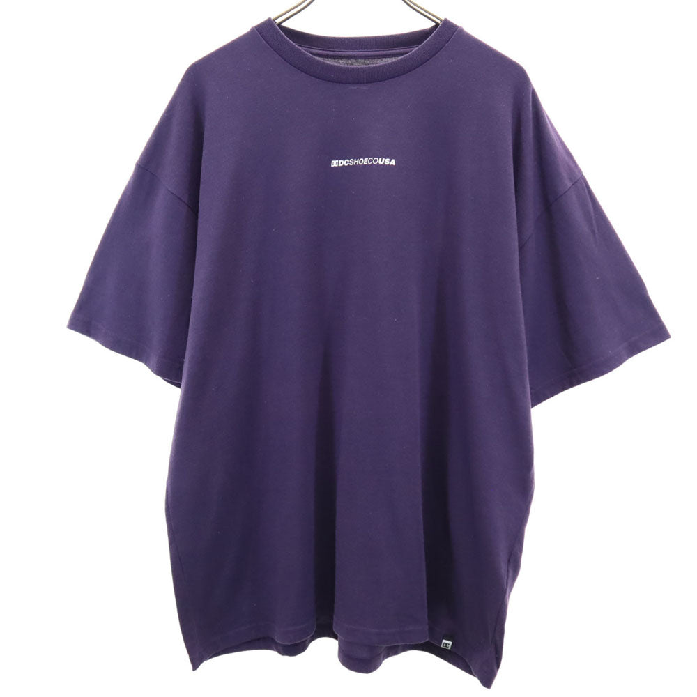ディーシーシュー バックプリント 半袖 Tシャツ L パープル DC SHOE メンズ