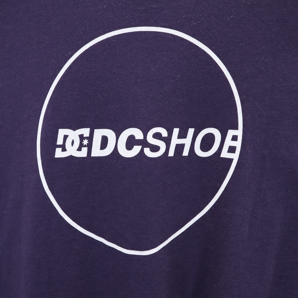 ディーシーシュー バックプリント 半袖 Tシャツ L パープル DC SHOE メンズ