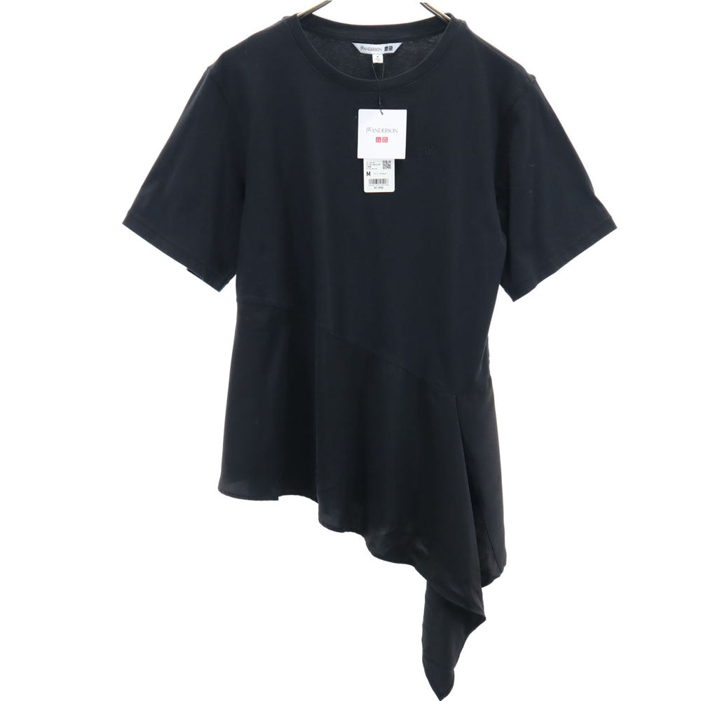 ユニクロ × ジェイダブリューアンダーソン コラボ 未使用 半袖 フレア ヘム Tシャツ M 黒 UNIQLO × JW ANDERSON タグ付き レディース