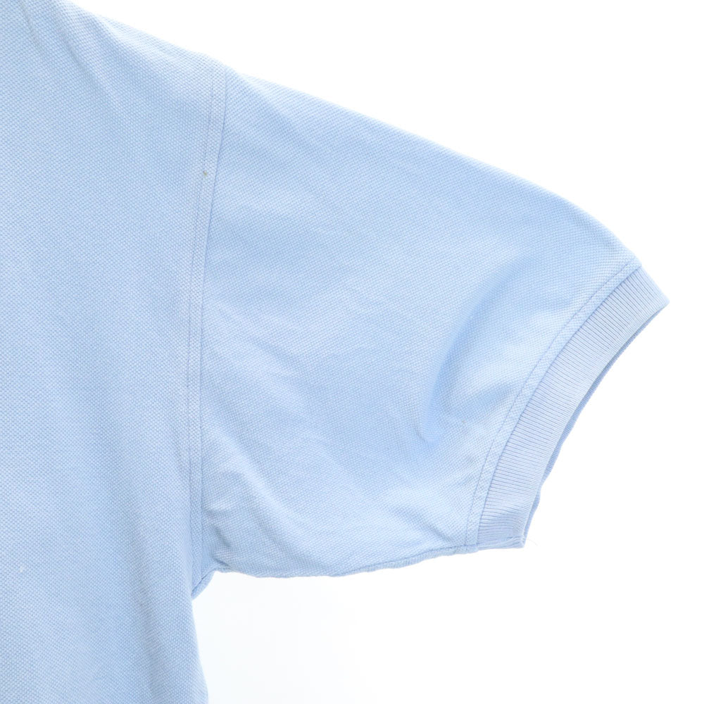 TOMMY HILFIGER トミーヒルフィガー 90s オールド フラッグタグ 半袖 ポロシャツ M 水色 鹿の子地 メンズ