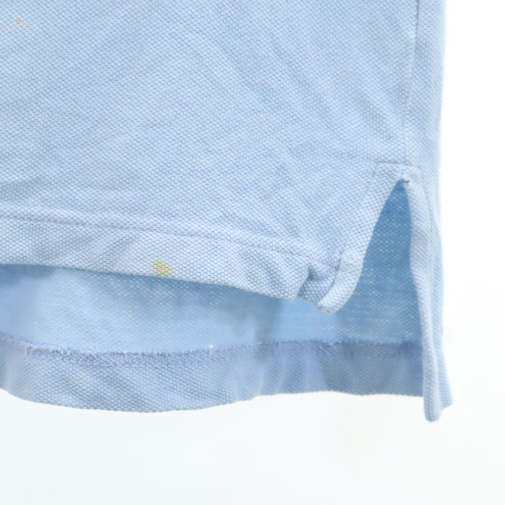 TOMMY HILFIGER トミーヒルフィガー 90s オールド フラッグタグ 半袖 ポロシャツ M 水色 鹿の子地 メンズ