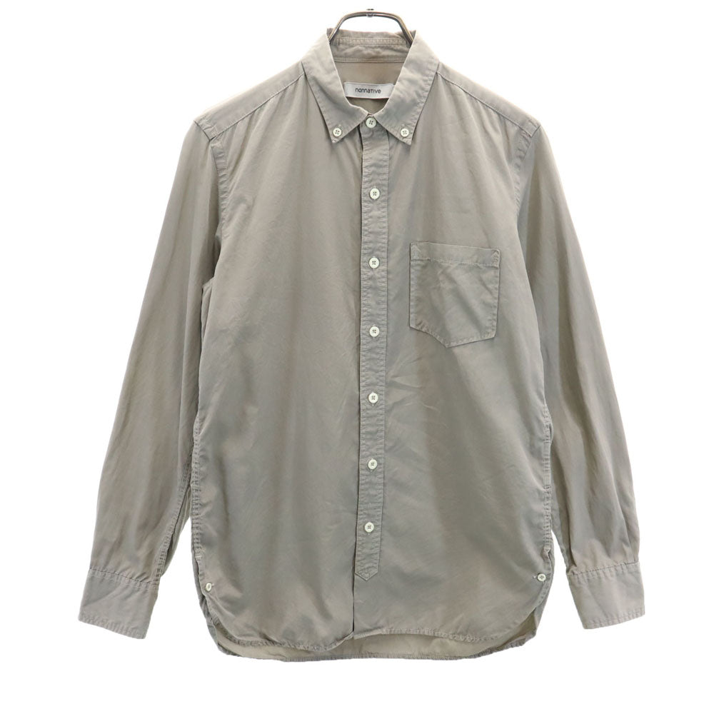 nonnative ノンネイティブ 日本製 長袖 ボタンダウンシャツ 0 グレー メンズ