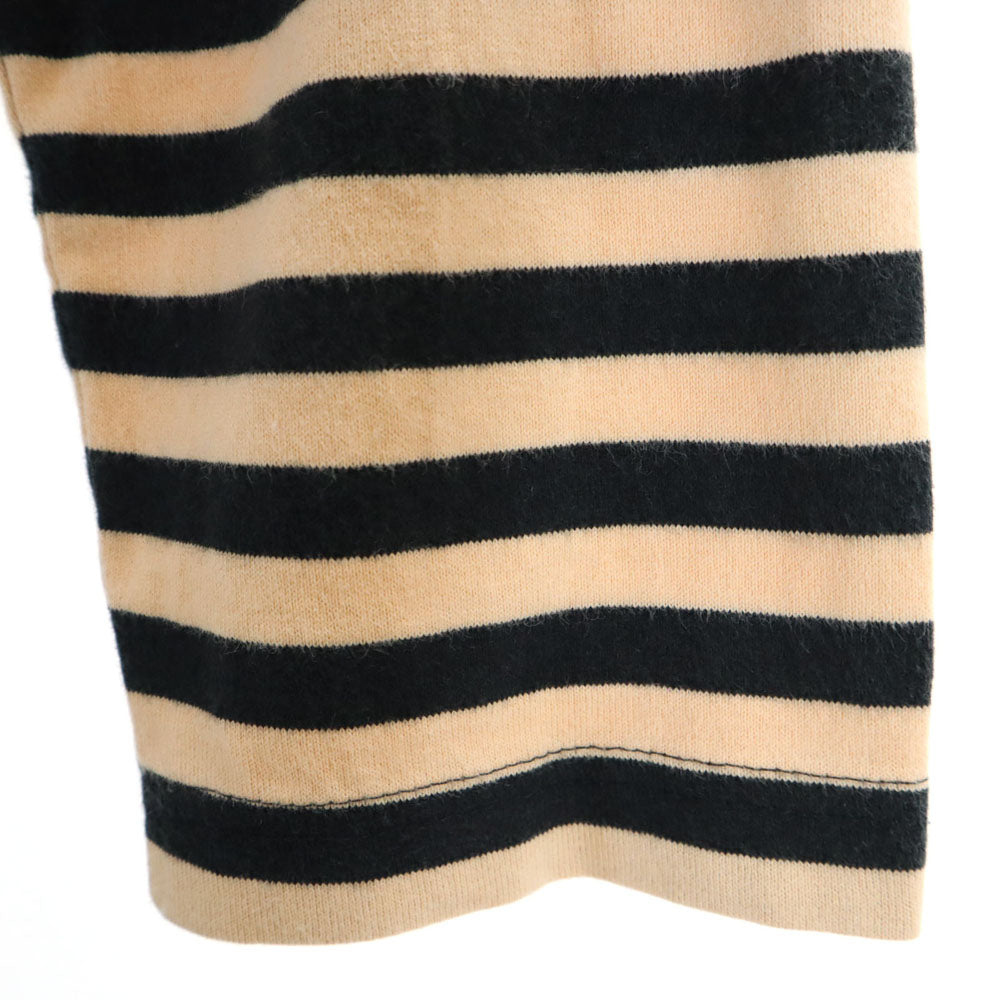 marimekko マリメッコ ボーダー柄 7分袖 ボートネック Tシャツ XS ベージュ系 レディース