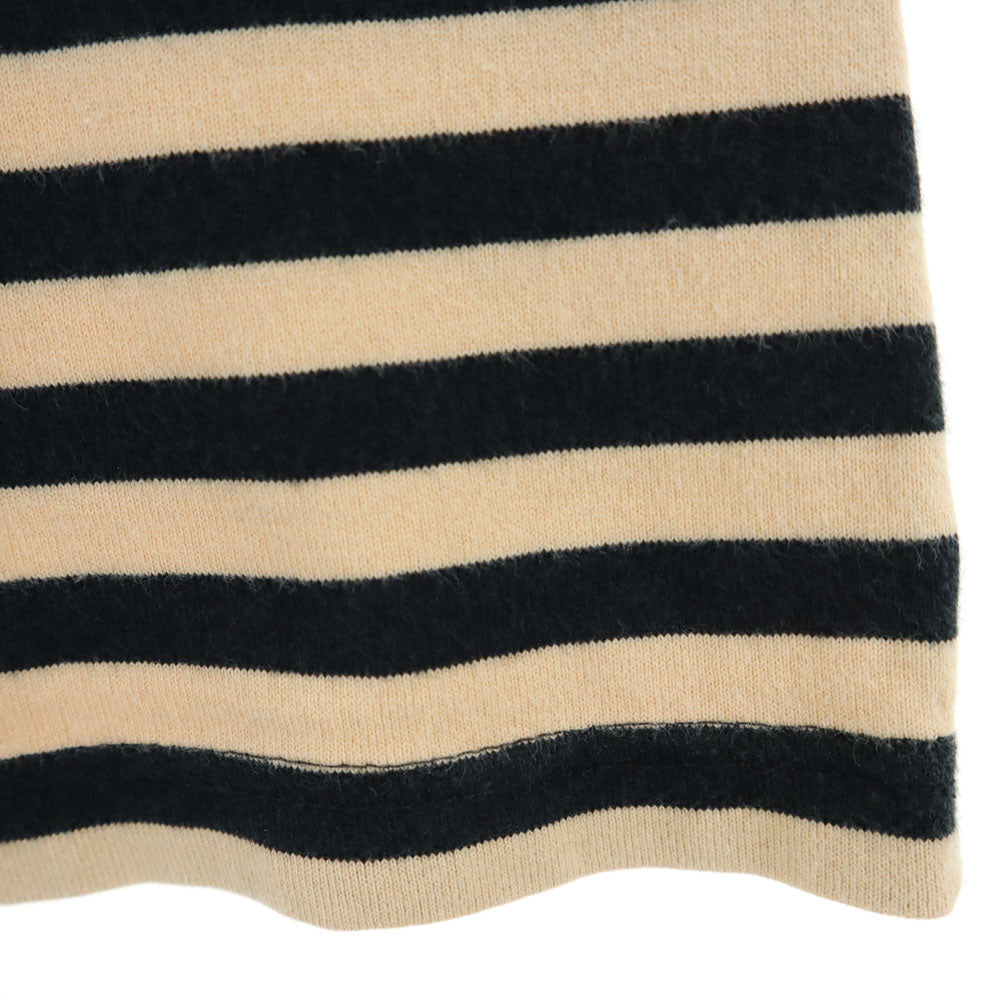 marimekko マリメッコ ボーダー柄 7分袖 ボートネック Tシャツ XS ベージュ系 レディース