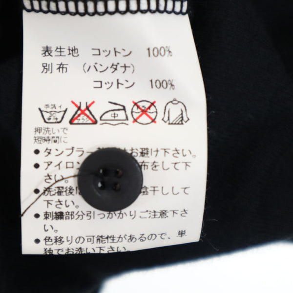 サスクワァッチファブリックス 日本製 バンダナ切替 7分袖 Tシャツ M 黒 SASQUATCHfabrix. ロンT メンズ