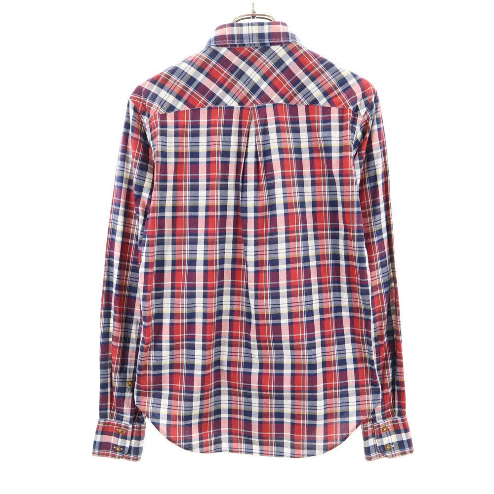 Vivienne WestwoodMAN ヴィヴィアンウエストウッドマン 日本製 長袖 チェックシャツ 44 レッド系 メンズ