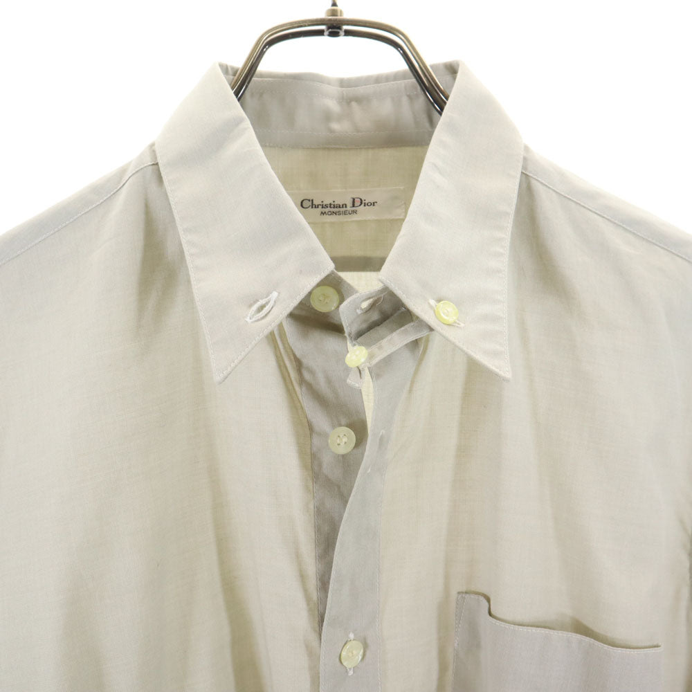 Christian Dior クリスチャンディオール 90s オールド 長袖 シャツ 38 グレー系 メンズ