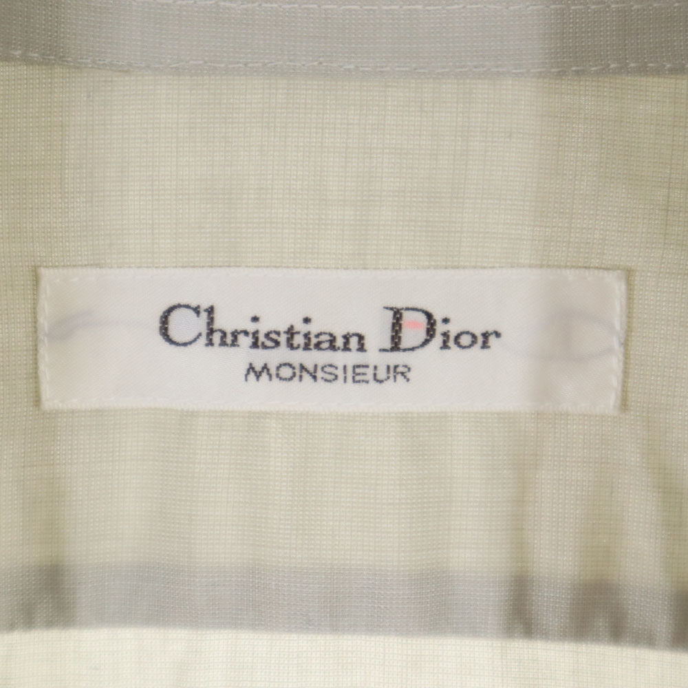Christian Dior クリスチャンディオール 90s オールド 長袖 シャツ 38 グレー系 メンズ