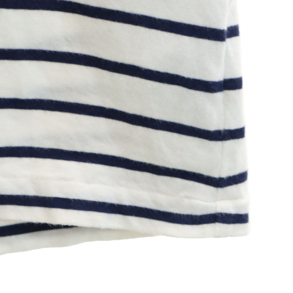 ポロラルフローレン ボーダー柄 半袖 Vネック Tシャツ M ホワイト POLO RALPH LAUREN CUSTOM SLIM FIT メンズ