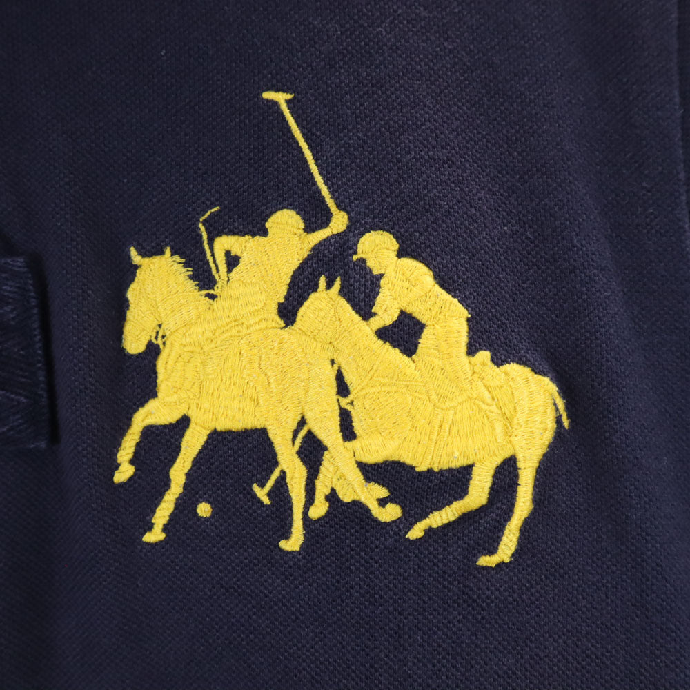 POLO RALPH LAUREN ポロラルフローレン 半袖 ポロシャツ S ネイビー 鹿の子 CUSTOM FIT メンズ
