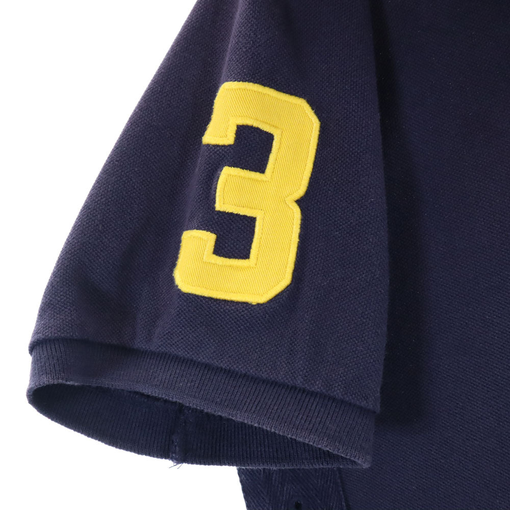 POLO RALPH LAUREN ポロラルフローレン 半袖 ポロシャツ S ネイビー 鹿の子 CUSTOM FIT メンズ
