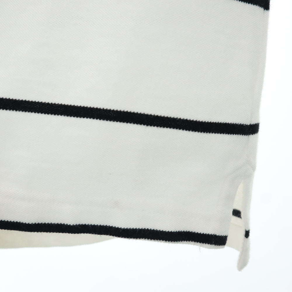 チャンピオン ボーダー柄 半袖 ポロシャツ M ホワイト Champion 鹿の子 メンズ