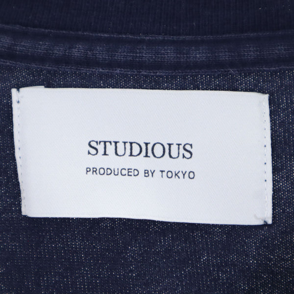 ステュディオス 半袖 Tシャツ F ネイビー STUDIOUS メンズ