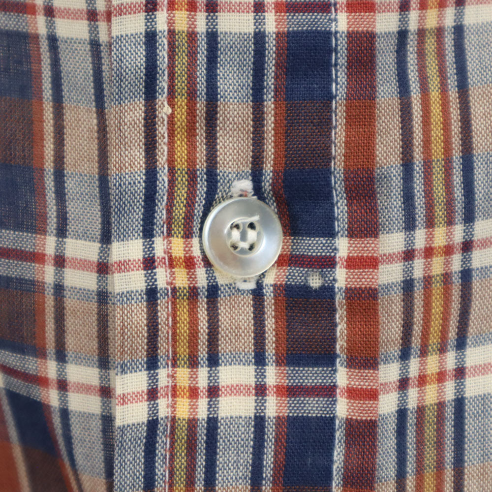 ジェーシーペニー 80s ヴィンテージ 長袖 チェックシャツ L レッド 他 JC PENNEY ガーゼ生地 メンズ