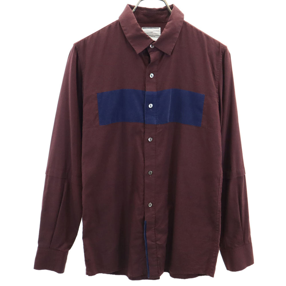 SHAREEF シャリーフ 日本製 長袖 シャツ 1 ボルドー系 メンズ