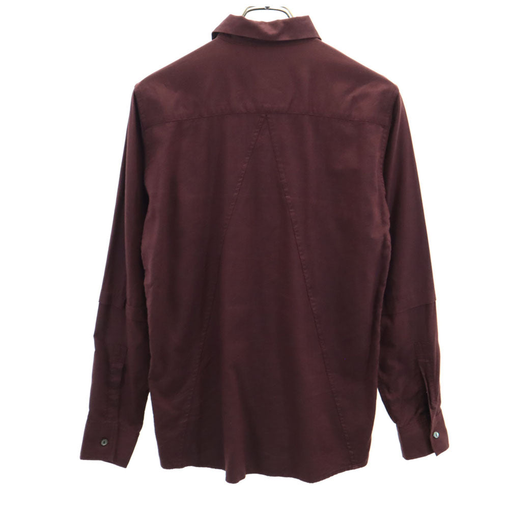 SHAREEF シャリーフ 日本製 長袖 シャツ 1 ボルドー系 メンズ