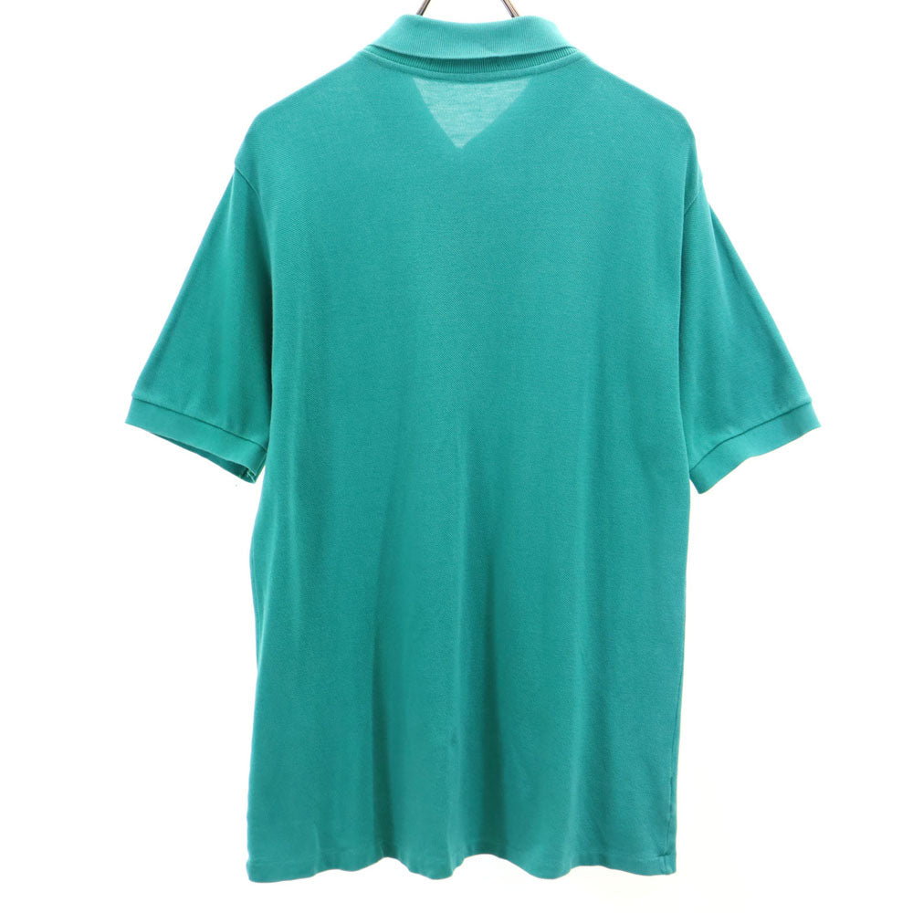 フレッドペリー 80s 90s オールド 半袖 ポロシャツ 42 エメラルドグリーン系 FRED PERRY 鹿の子 メンズ