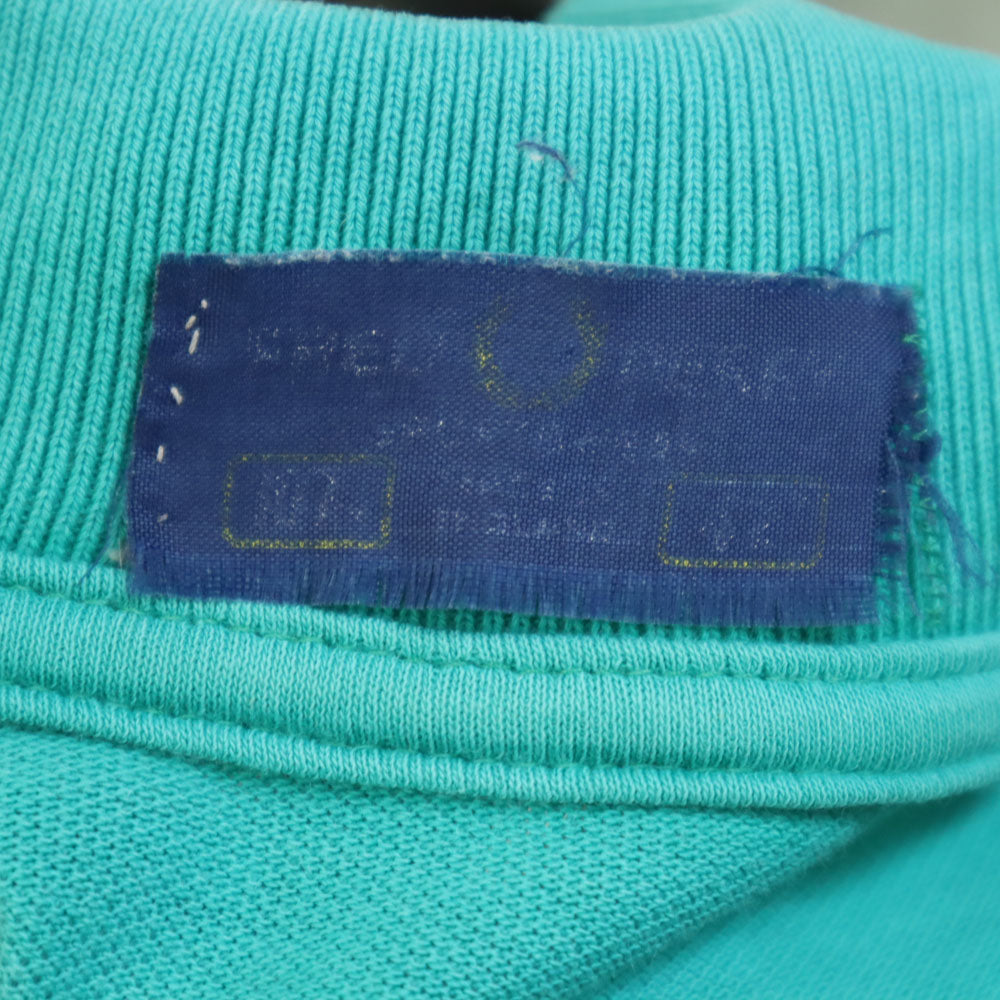 フレッドペリー 80s 90s オールド 半袖 ポロシャツ 42 エメラルドグリーン系 FRED PERRY 鹿の子 メンズ