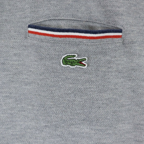 ラコステライブ 半袖 ポロシャツ 7 グレー LACOSTE L!VE 鹿の子 メンズ