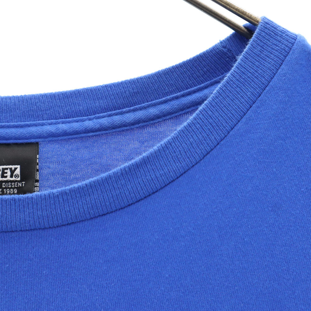 オベイ 半袖 Tシャツ L ブルー OBEY メンズ