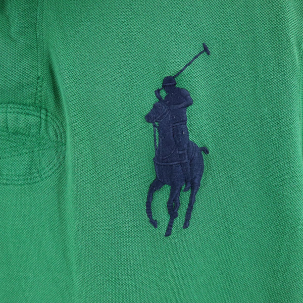 ポロバイラルフローレン ビックポニー 半袖 ポロシャツ L グリーン Polo by Ralph Lauren ハーフボタン メンズ