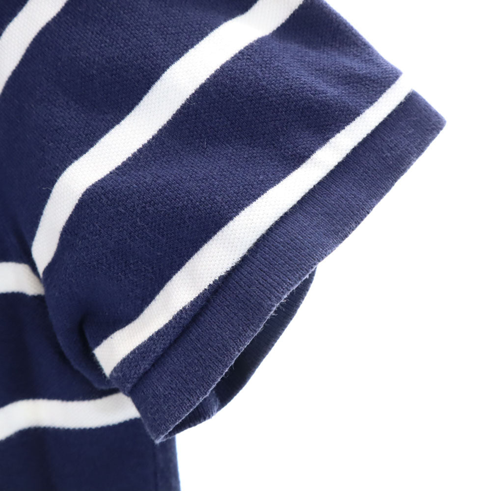 ポロバイラルフローレン ボーダー柄 半袖 ポロシャツ S ネイビー系 Polo by Ralph Lauren 鹿の子地 メンズ