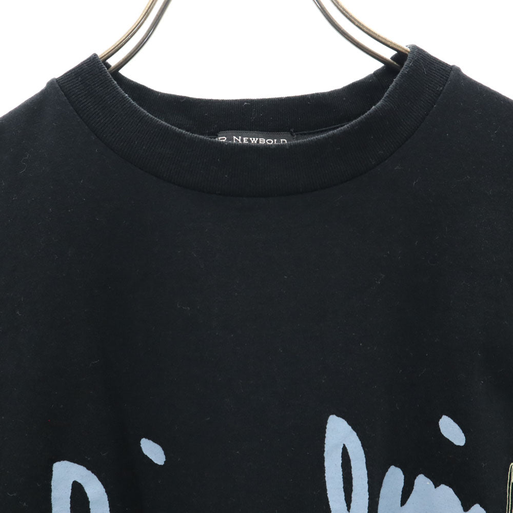 アールニューボールド フロッキープリント 半袖 Tシャツ M ブラック R.NEWBOLD メンズ