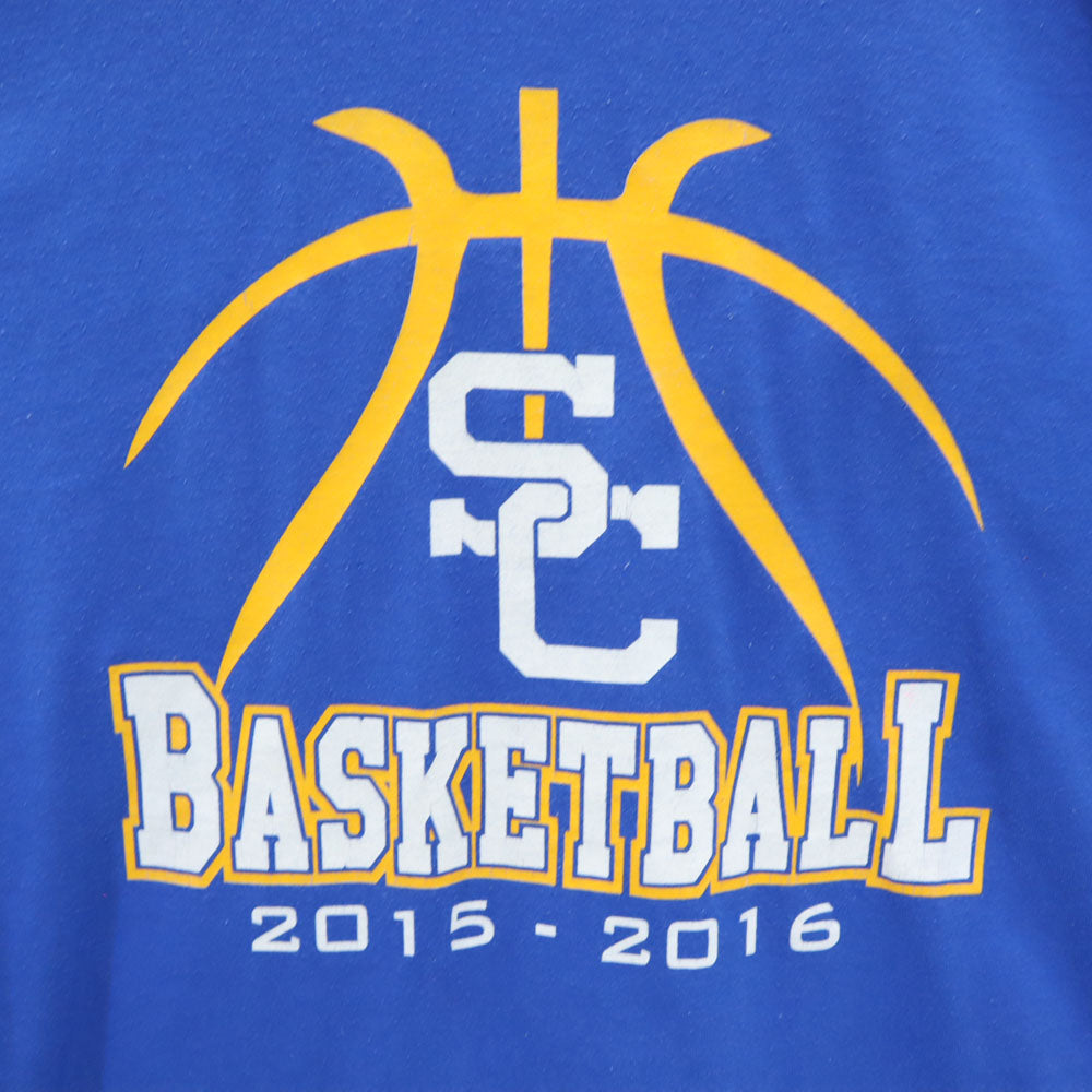 ギルダン 両面プリント バスケットボール 半袖 Tシャツ M ブルー GILDAN メンズ