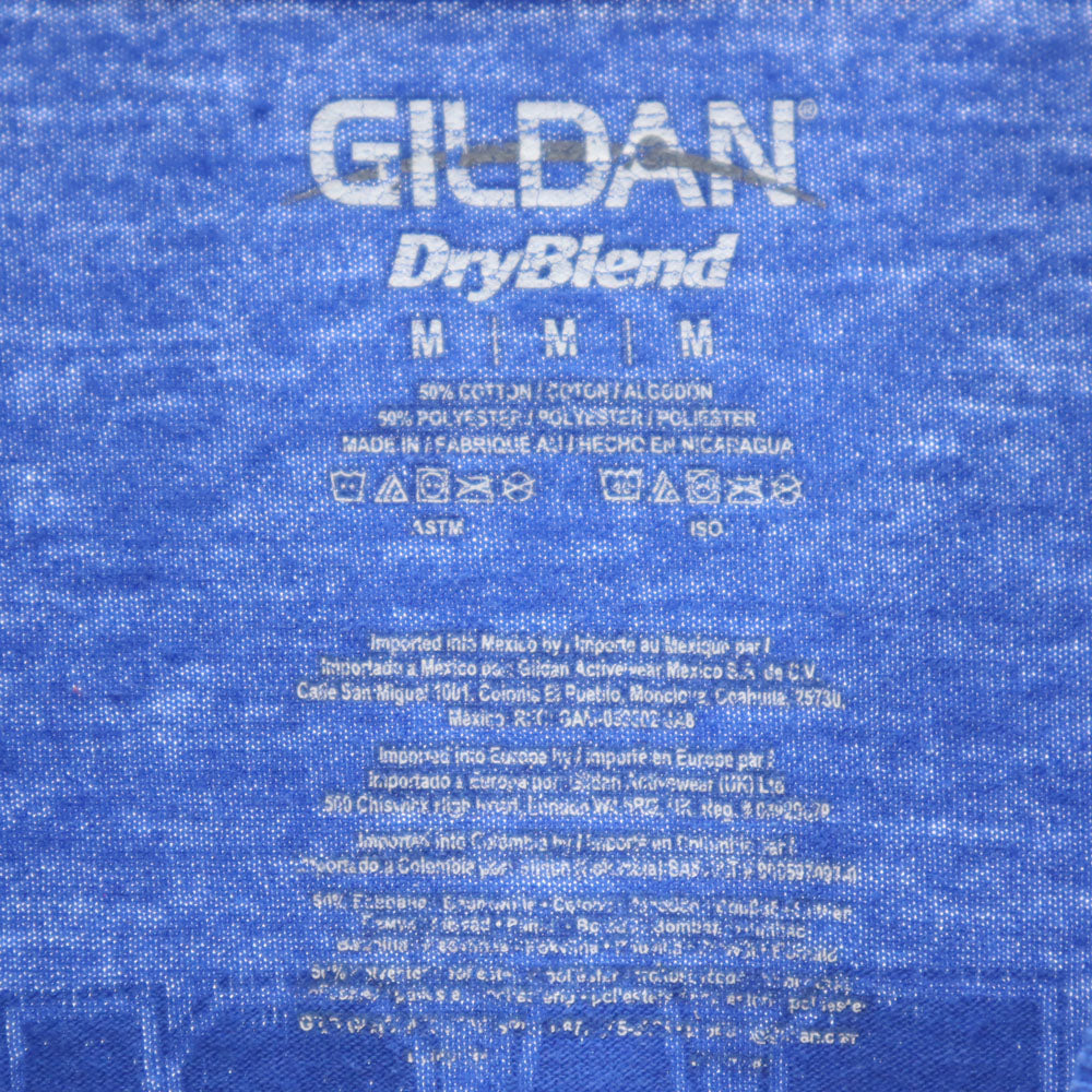 ギルダン 両面プリント バスケットボール 半袖 Tシャツ M ブルー GILDAN メンズ