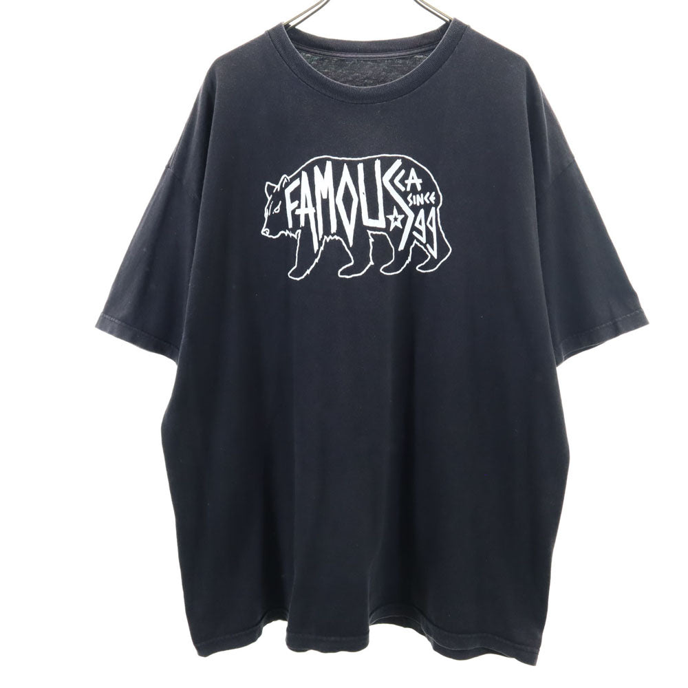 フェイマス 半袖 Tシャツ XXL ブラック FAMOUS ビッグサイズ メンズ