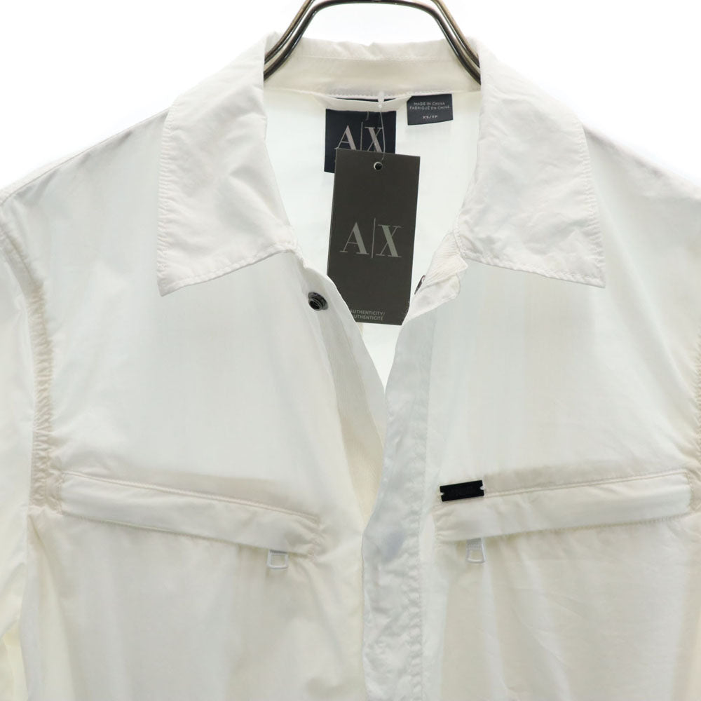 未使用 ARMANI EXCHANGE アルマーニエクスチェンジ シャツジャケット XS ホワイト タグ付き メンズ