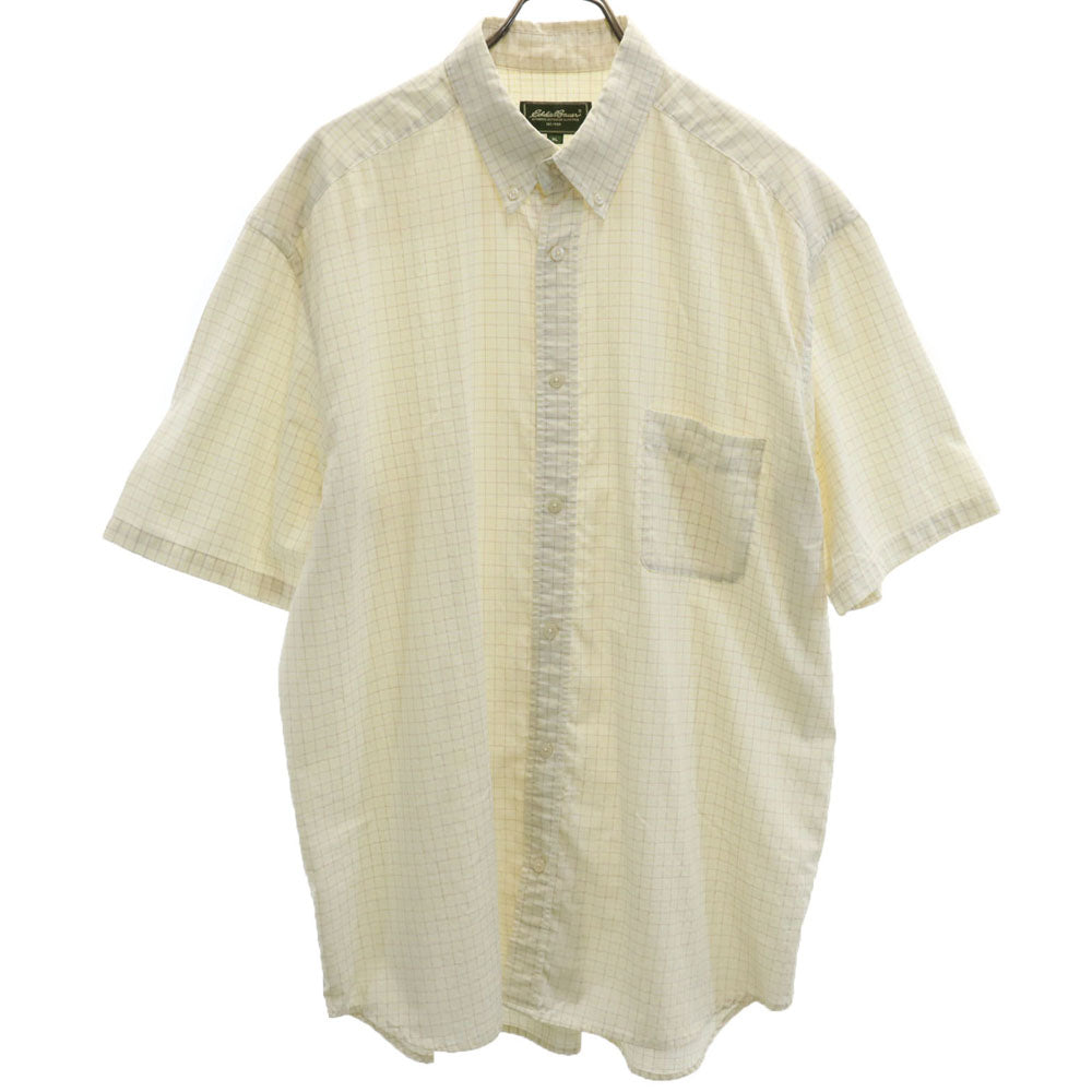 エディーバウアー アウトドア チェック柄 半袖 ボタンダウンシャツ XL ホワイト 他 Eddie Bauer メンズ