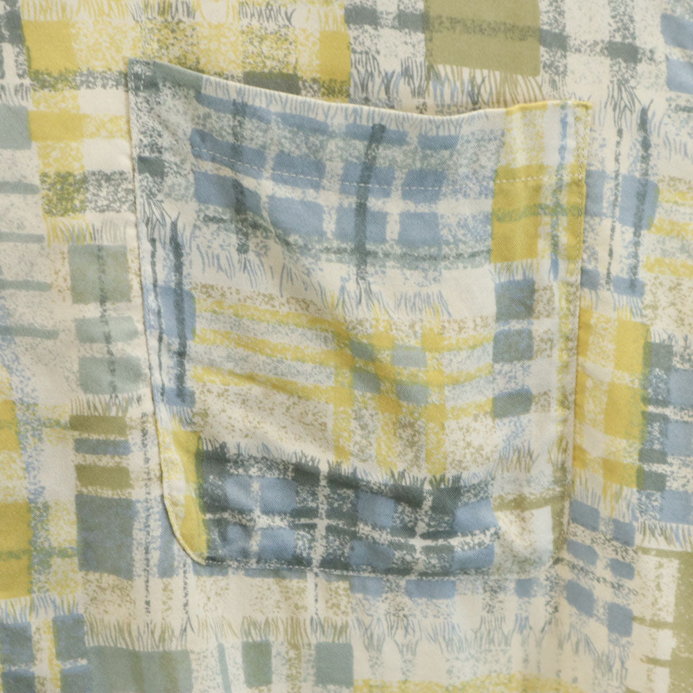 ユニクロ オールド チェック柄 半袖 シャツ M グレージュ他 UNIQLO メンズ