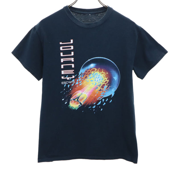 ジャーニー ワールドツアー2013 半袖 Tシャツ ネイビー系 JOURNEY バンT ロックバンド メンズ