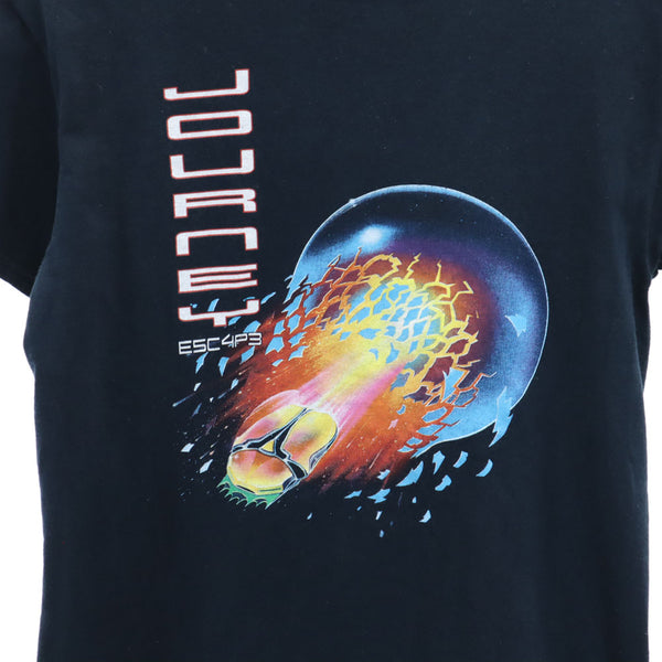 ジャーニー ワールドツアー2013 半袖 Tシャツ ネイビー系 JOURNEY バンT ロックバンド メンズ