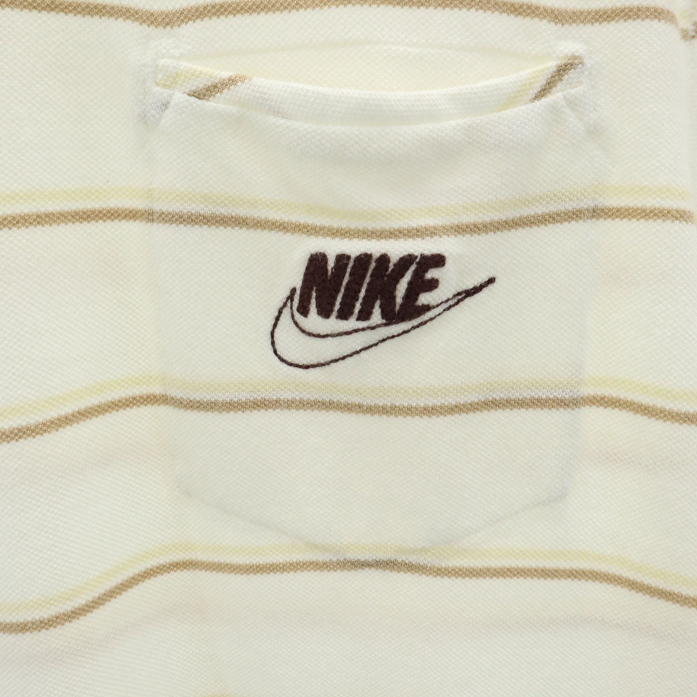 ナイキ ボーダー柄 半袖 鹿の子 Tシャツ M ホワイト NIKE メンズ