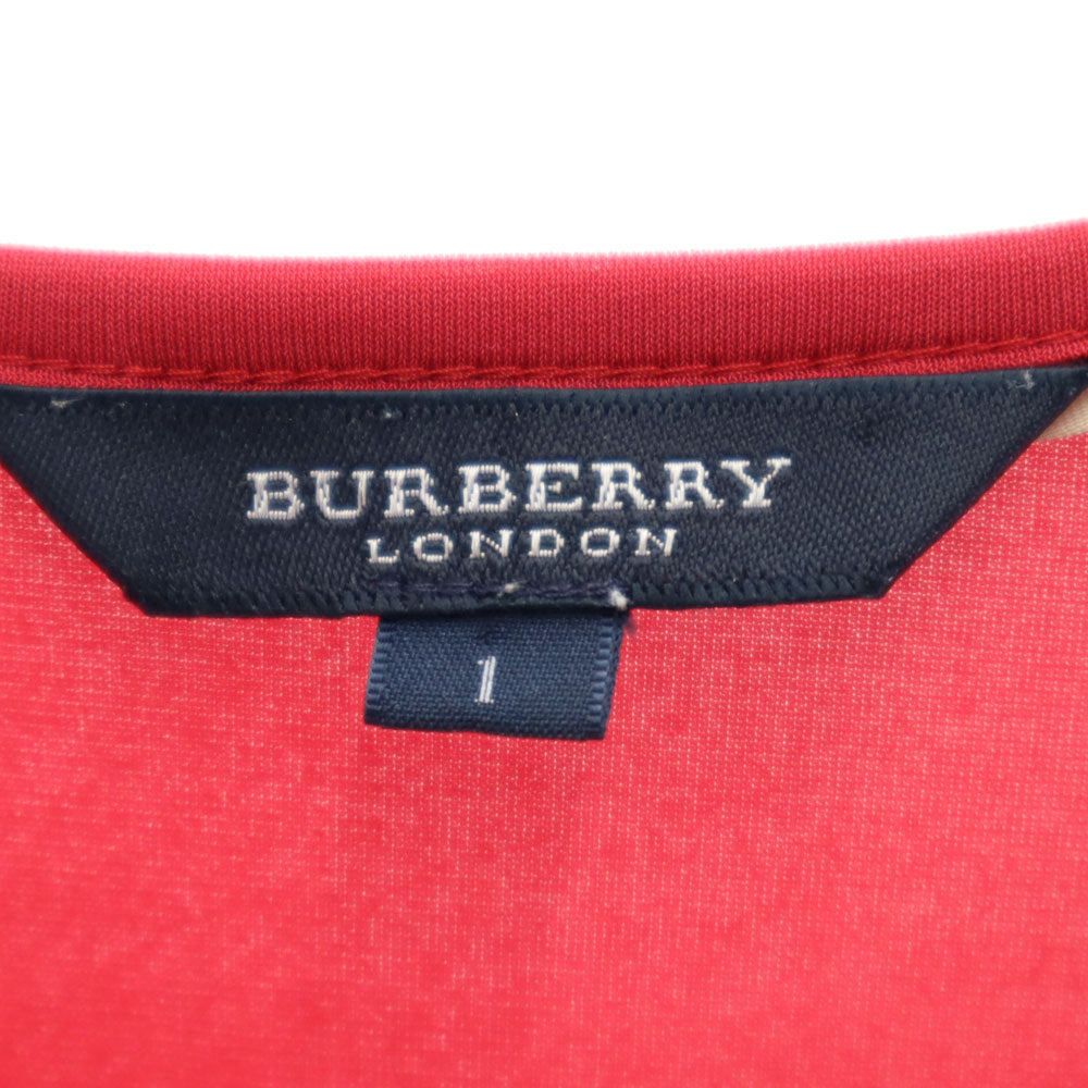 バーバリーロンドン 三陽商会 半袖 カットソー 1 レッド系 BURBERRY LONDON レディース