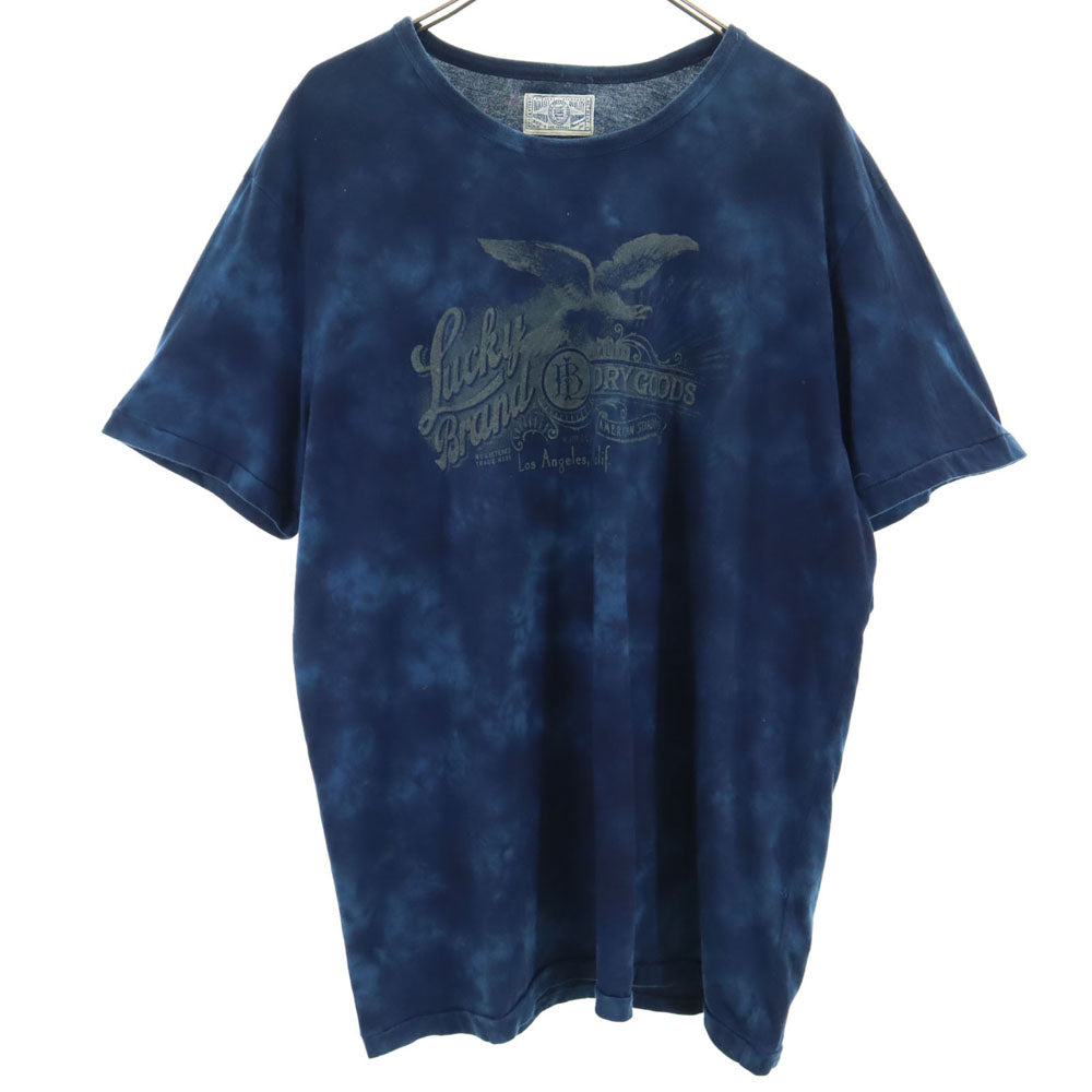 ラッキーブランド プリント 半袖 Tシャツ XL ネイビー系 LUCKY BRAND メンズ