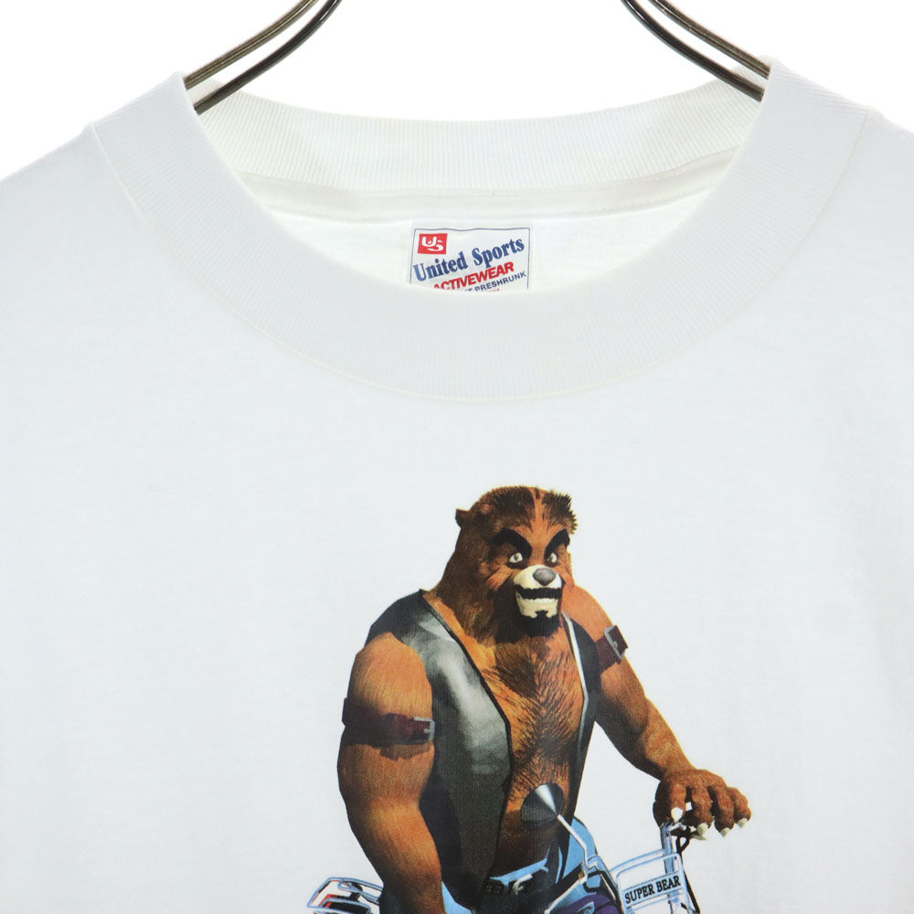 United Sports ユナイテッドスポーツ 90s USA製 オールド 半袖 シングルステッチ Tシャツ S ホワイト メンズ