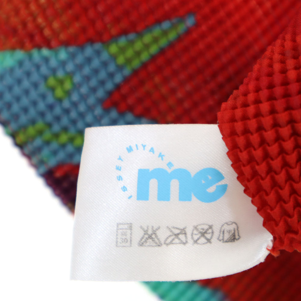 ミー イッセイミヤケ 90s オールド 半袖 カットソー F レッド me ISSEY MIYAKE トップス 絞り フレンチスリーブ レディース