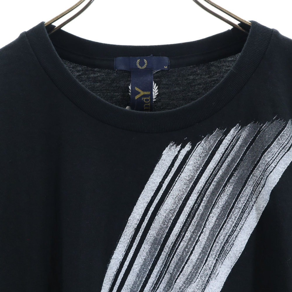 Ground Y グランドワイ フレッドペリー コラボ 半袖 Tシャツ M ブラック × FRED PERRY メンズ