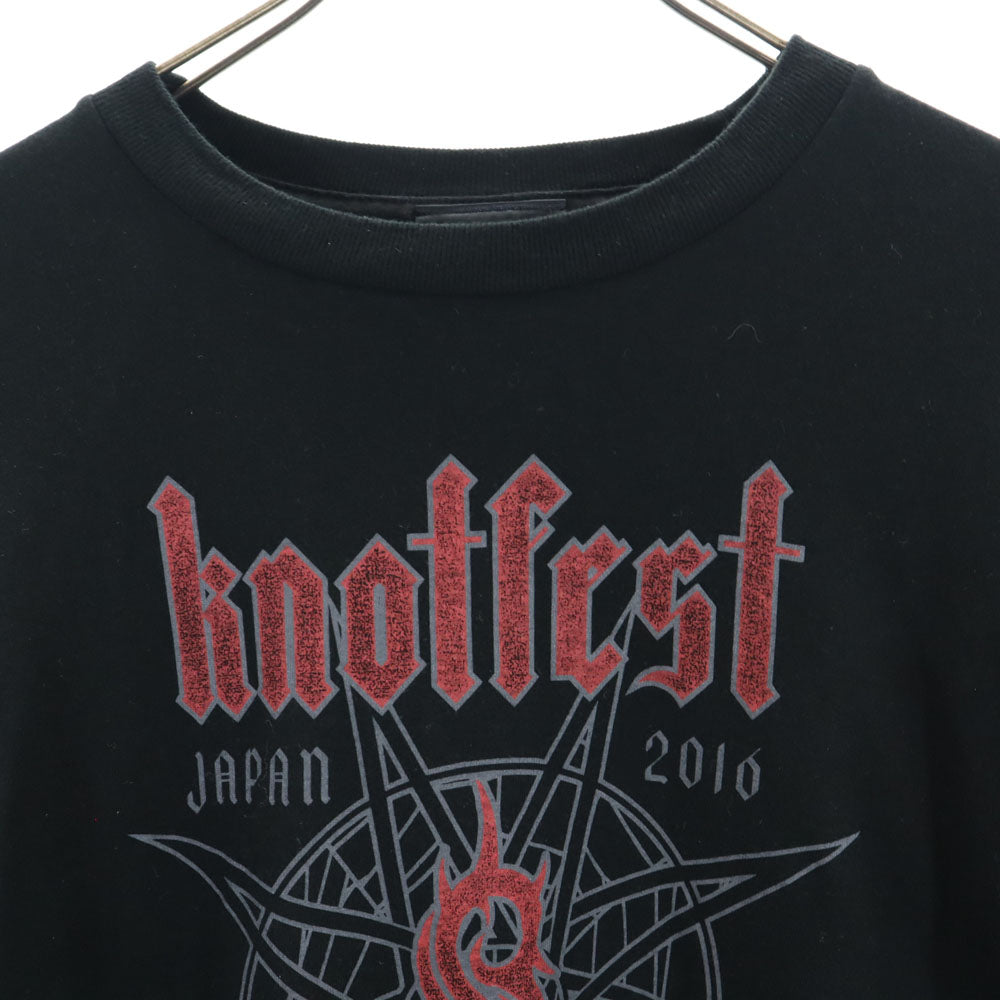 プリントスター ノットフェス 2016 半袖 Tシャツ L ブラック Printstar KNOT FEST メンズ