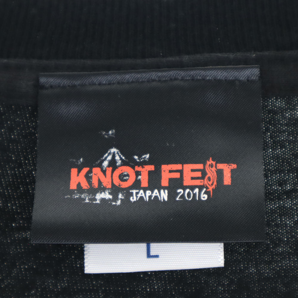 プリントスター ノットフェス 2016 半袖 Tシャツ L ブラック Printstar KNOT FEST メンズ