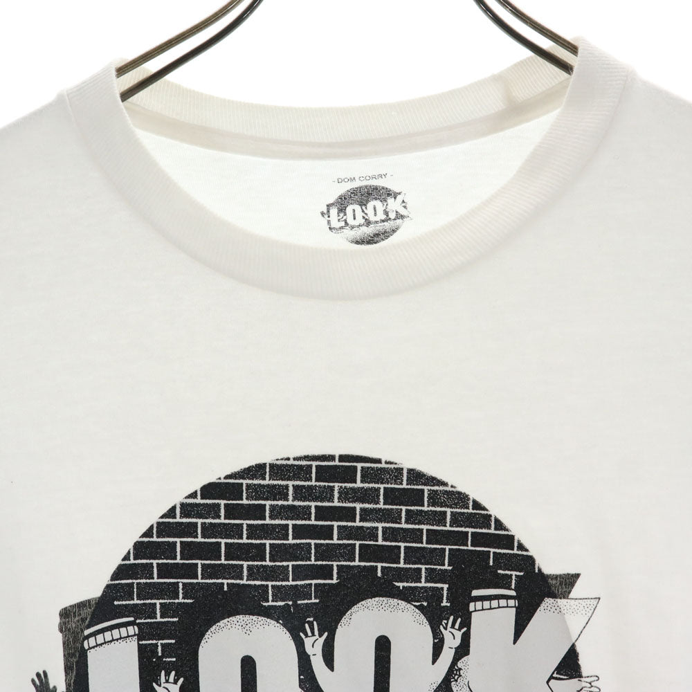 LQQK STUDIO THE DOM COREY ルックスタジオ プリント 半袖 Tシャツ M ホワイト メンズ